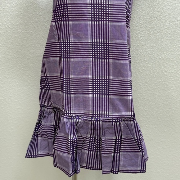 NWT Designer Never a Wallflower Rachel Dress Purple Cotton Plaid Size XS - Picture 9 of 10
